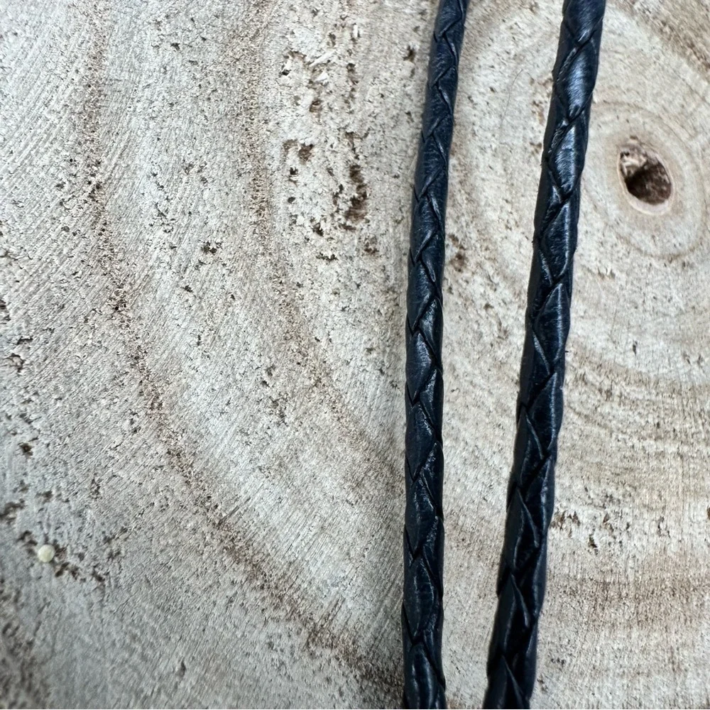 Brighton Lariat Necklace Black and Silver Pendant Necklace
